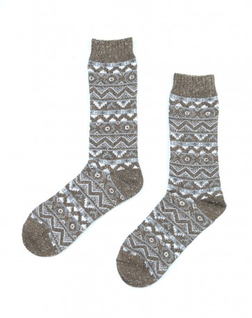  Vuroi Mixed Wool Socks - Brown