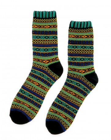  Bohemian Pattern Socks - Green