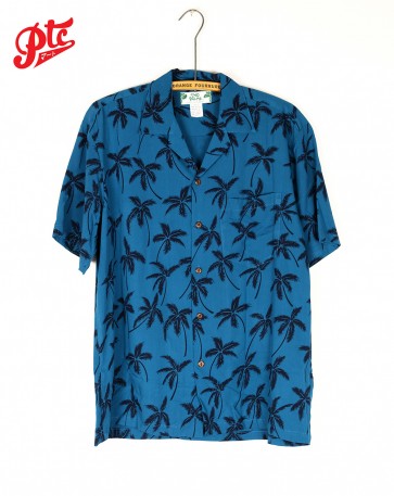 Palm Tree Deep Blue