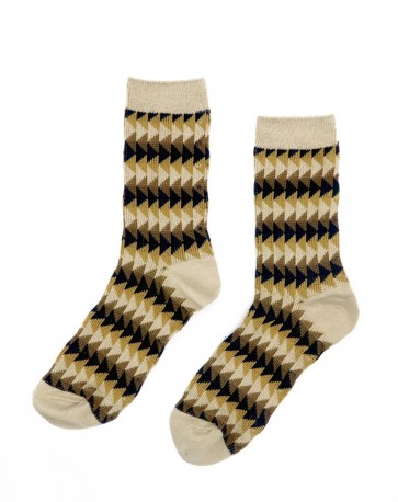 Triangle Stripe socks - Khaki