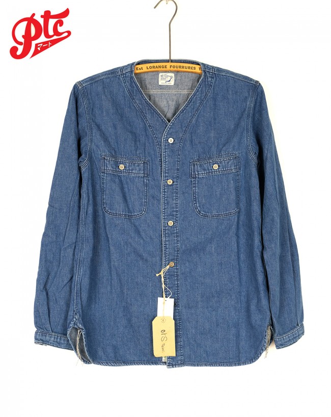 Orslow no shop collar shirt