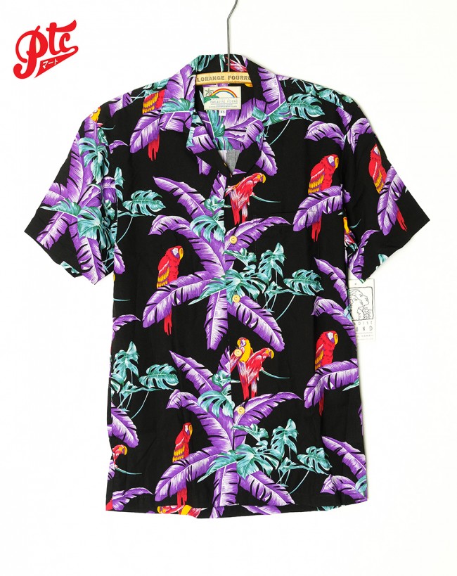 PARADISE FOUND JUNGLE BIRD "MAGNUM P.I. SHIRT" 100 RAYON