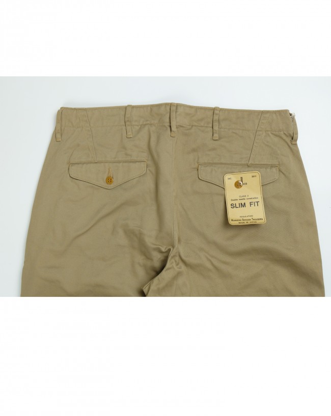 Workers Officer Trousers Slim Type 2 Beige Chino