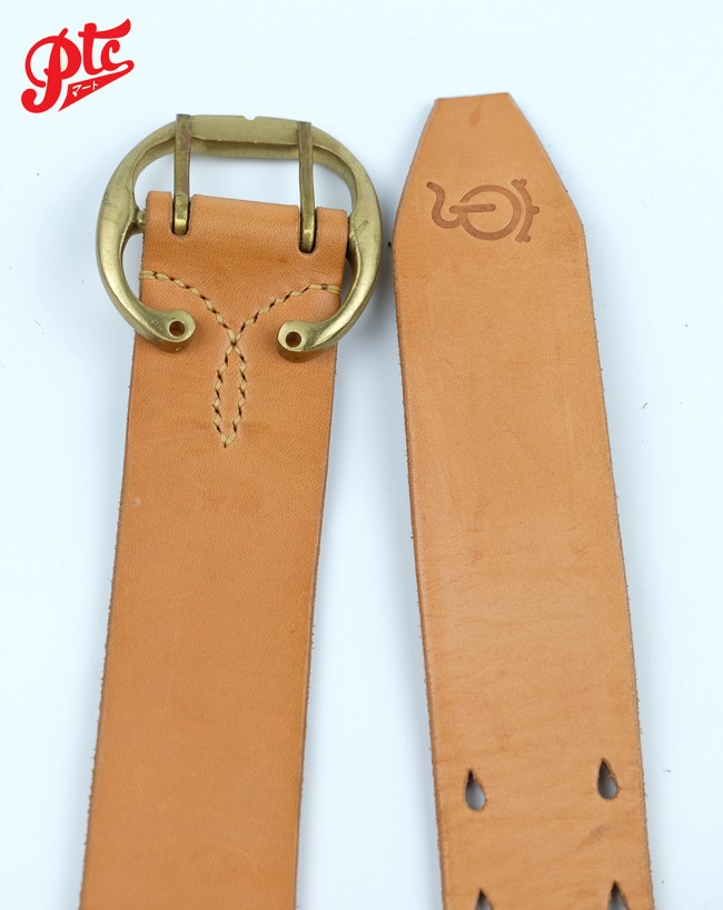 Oldblueco Horseshoe Belt 12/14 Oz Natural Skirting Hermann Oak