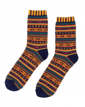 Bohemian Pattern Socks - Orange