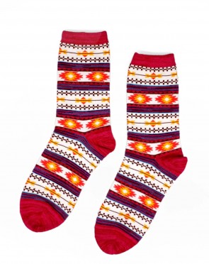 Sasaka tribal socks - Red