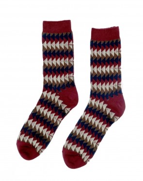Triangle Stripe socks - Red