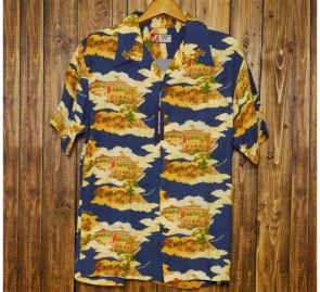 SAMURAI JEANS SSA14-01- navy Hawaii Ann shirt